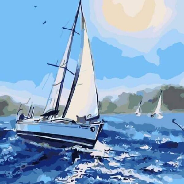 feher vitorlas festes szamok szerint paint by numbers kerettel 2