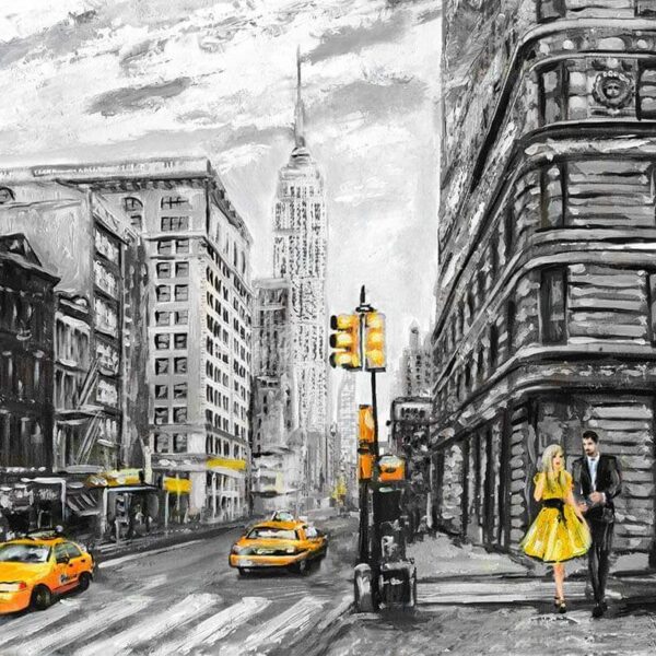 new york nagyvaros festes szamok szerint paint by numbers kerettel 2