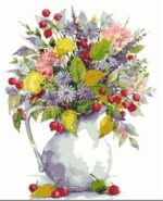 viragcsokor csipkebogyoval csendelet festes szamok szerint paint by numbers kerettel 2
