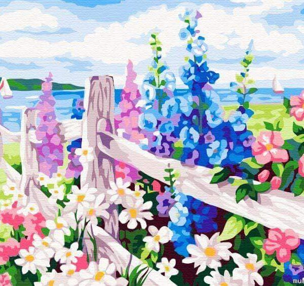 viragmezo festes szamok szerint paint by numbers kerettel 2