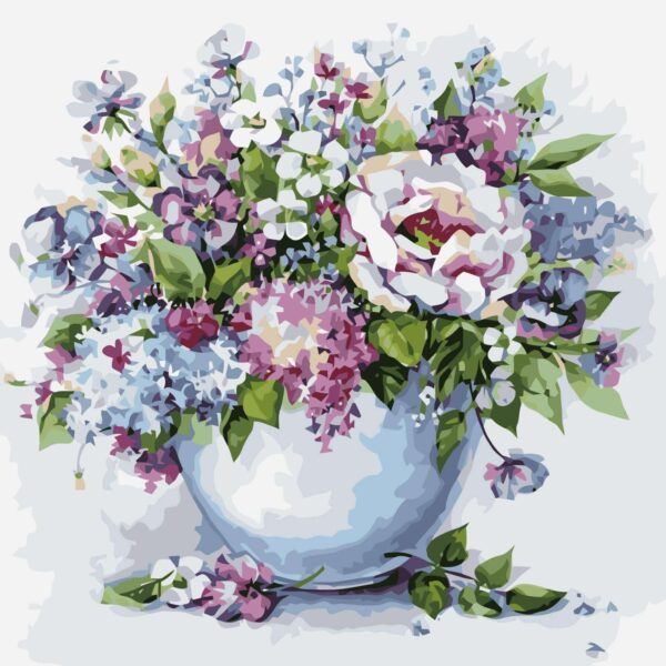 viragok feher vazaban csendelet festes szamok szerint paint by numbers kerettel 2