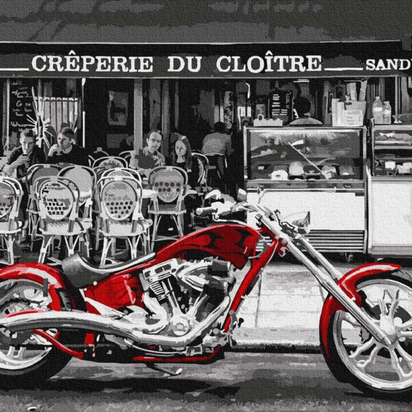piros motor szamok szerint paint by numbers 2