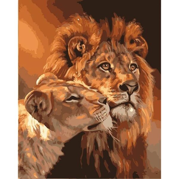 oroszlan par gyemantszemes kirako diamond painting 3