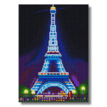 parizs eiffel torony fluoreszkalo gyemantszemes kirako