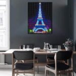 parizs eiffel torony fluoreszkalo gyemantszemes kirako 2