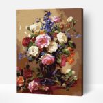 szines rozsa csendelet festes szamok szerint paint by numbers