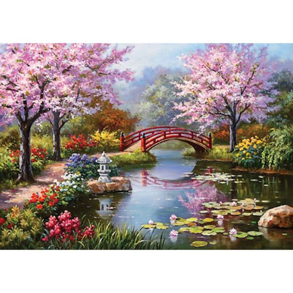 cseresznyefak a folyoparton gyemantszemes kirako diamond painting 2