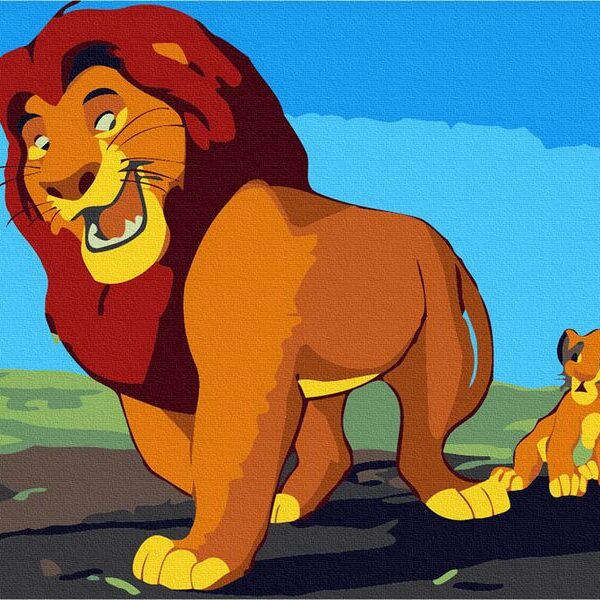 oroszlankiraly mufasza festes szamok szerint paint by numbers 2