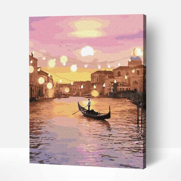 velencei gondola festes szamok szerint paint by numbers 1