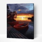 naplemente a viz felett festes szamok szerint szamfesto kerettel 1