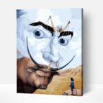 salvador dali absztrakcioja festes szamok szerint szamfesto keszlet kerettel 1