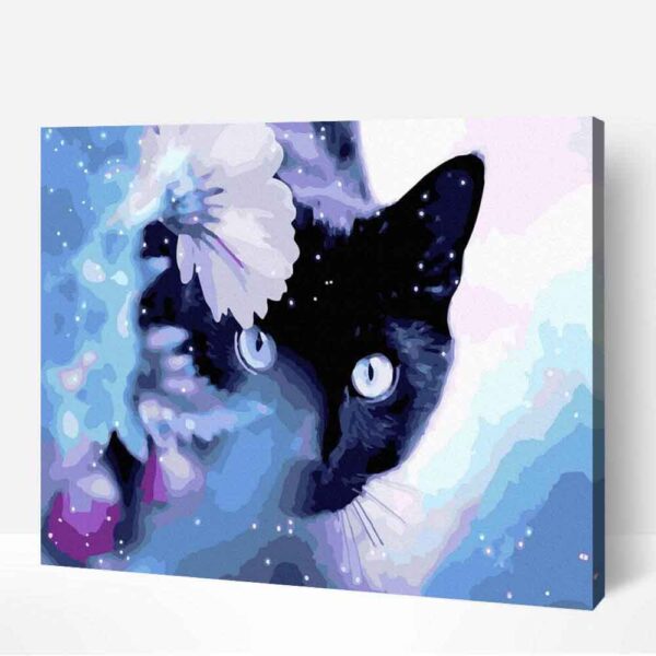 kivancsi fekete macska festes szamok szerint szamfesto kerettel