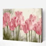 rozsaszin tulipanok szamfesto festes szamok szerint kerettel 40x50 1