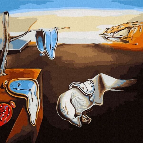 salvador dali elfolyó idő festés számok szerint számfestő kerettel 40x50 (2)