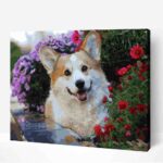corgi kutya számfestő kerettel festés számok szerint (1)