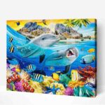 delfin barátok gyémántszemes kirakó (1)