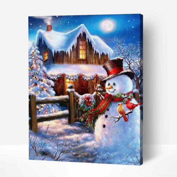 hóember gyémántszemes kirakó