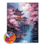 Japán Pagoda Gyémántszemes Kirakó (2)