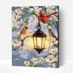 Kardinális Pinty Madár Számfestő (1)