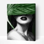 női portré számfestő kerettel