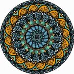 Fény Mandala kör alakú számfestő keretre feszített vászon