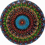 Harmónia Mandala kör alakú számfestő keretre feszített vászon