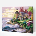 Ház a Világítótoronynál Számfestő (1)