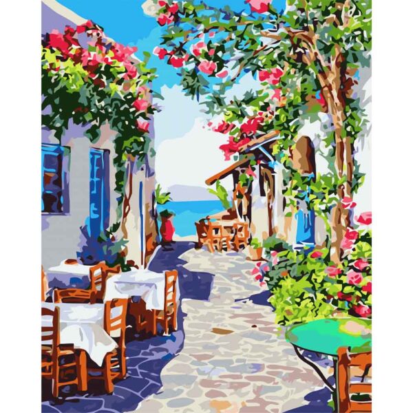 Santorini Étterem Számfestő (2)