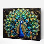 páva mandala gyémántszemes kirakó