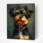 Yorkshire Terrier kutya számfestő készlet kerettel (1)