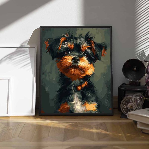 Yorkshire Terrier kutya számfestő készlet kerettel (3)