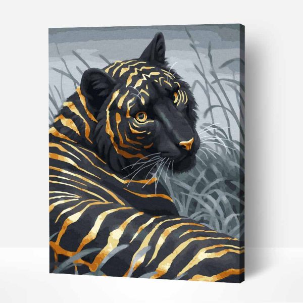 arany fetete tigris számfestő készlet kerettel (1)