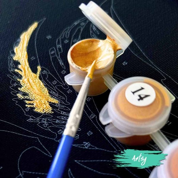 arany színű számfestő festék