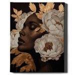 bazsarózsa női portré számfestő készlet kerettel (3)