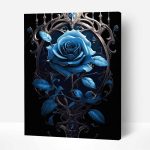 kék rózsa számfestő készlet kerettel (1)