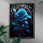 kék rózsa számfestő készlet kerettel (3)