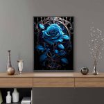 kék rózsa számfestő készlet kerettel (4)