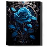 kék rózsa számfestő készlet kerettel (5)