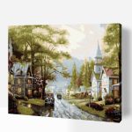 kisvárosi templom számfestő készlet kerettel (1)