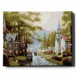 kisvárosi templom számfestő készlet kerettel (2)