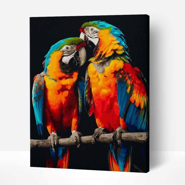 papagáj pár számfestő készlet kerettel (1)