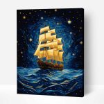 éjjeli utazás hajó számfestő (1)