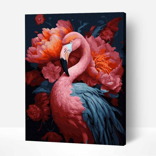 rózsaszín flamingó számfestő kerettel (1)