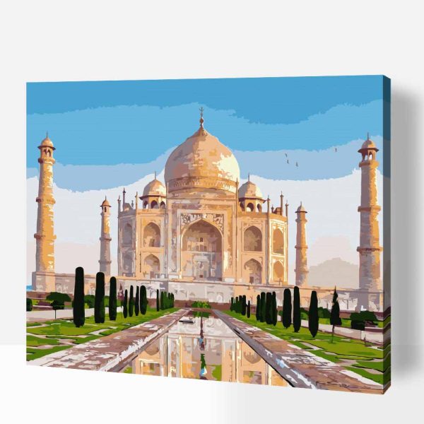 Taj Mahal számfestő készlet keretre feszített vászonnal
