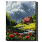 egy ház a réten számfestő kerettel (3)