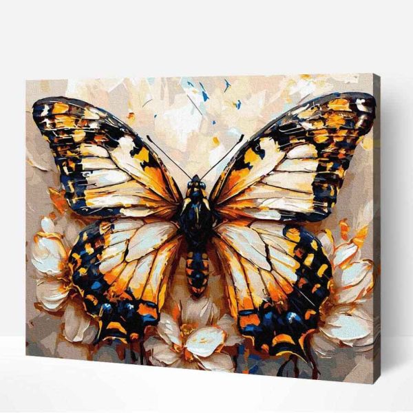 arany pillangó számfestő arany festékekkel (1)