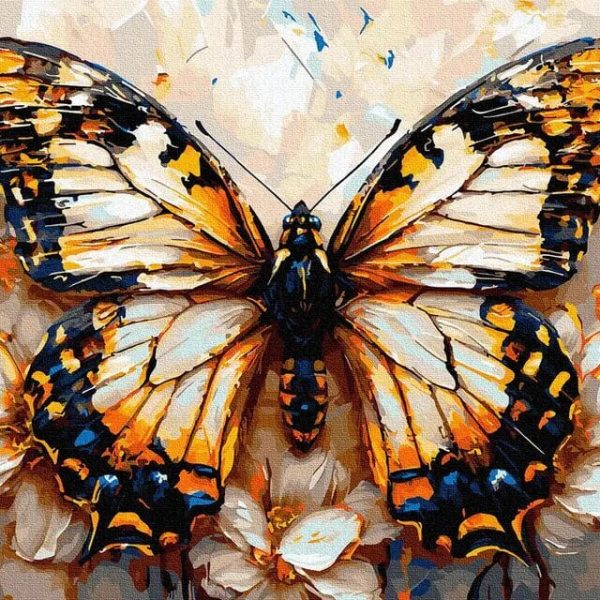 arany pillangó számfestő arany festékekkel (2)