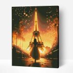 fények az eiffel toronynál párizs gyémántszemes kirakó kerettel (1)