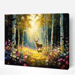 szarvas fénykoszorú számfestő kerettel (1)