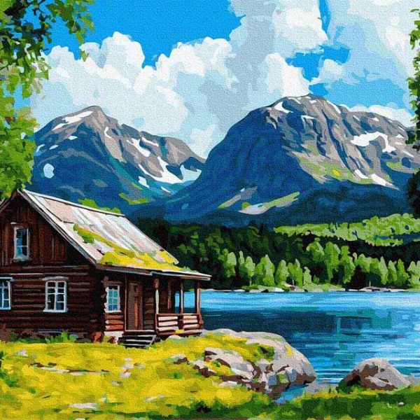 hegyi faház számfestő készlet kerettel 40x50 cm (2)
